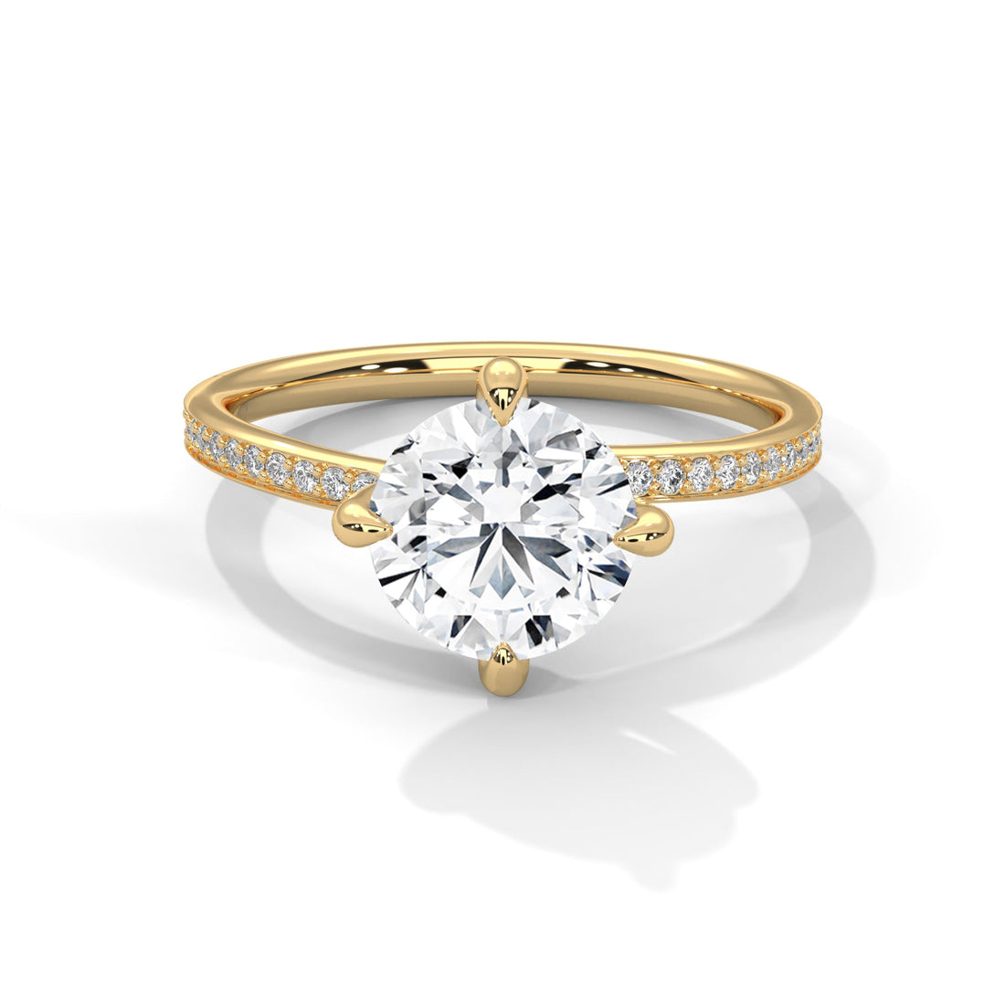 Celestial Glow 1.5 CT Round Lab-Grown Diamond Ring | 1.65 CTW