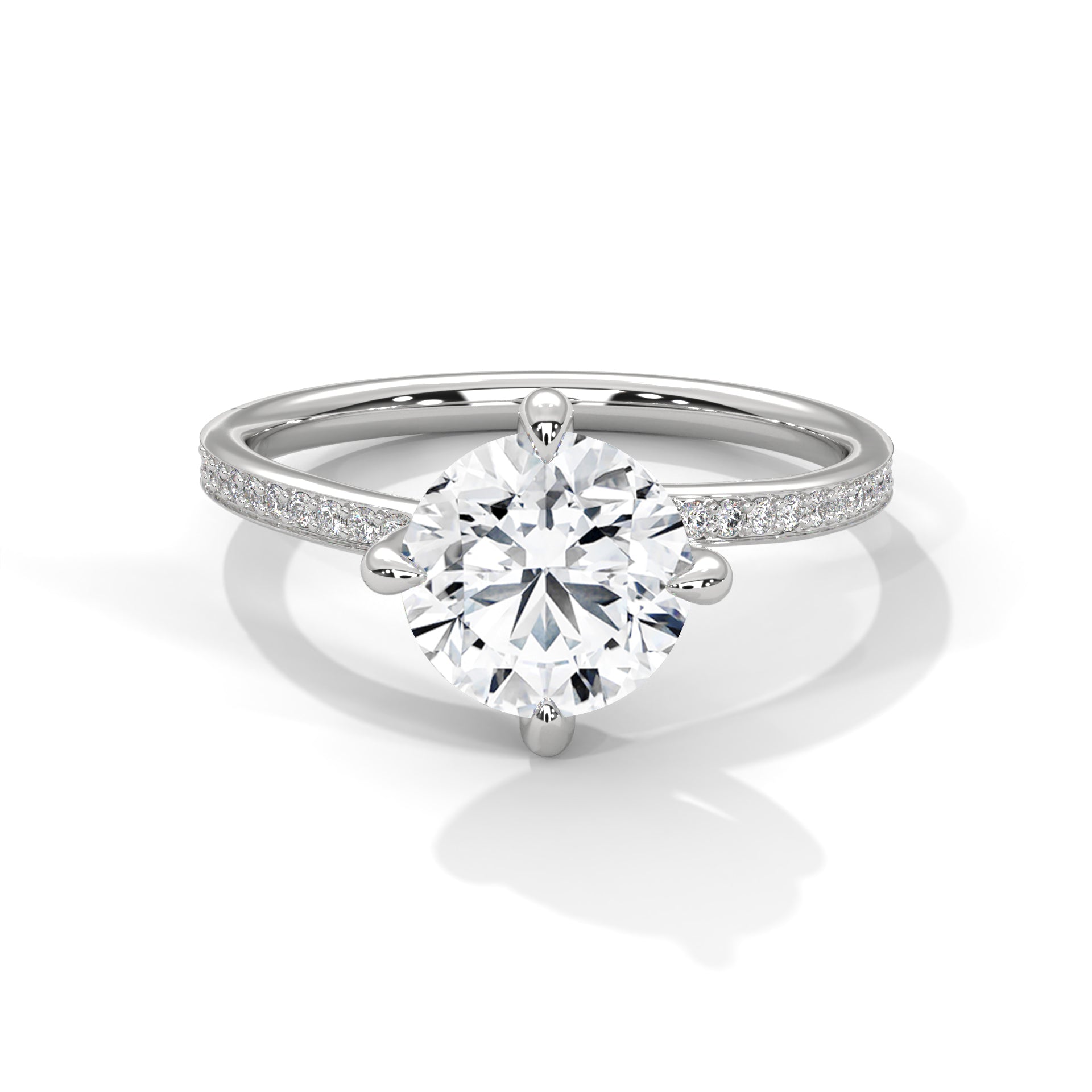 Celestial Glow 1.5 CT Round Lab-Grown Diamond Ring | 1.65 CTW