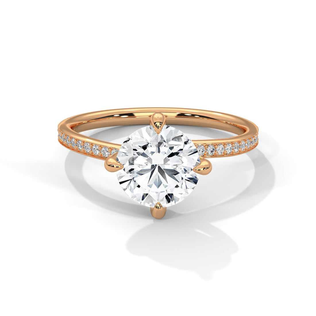 Celestial Glow 1 CT Round Lab-Grown Diamond Ring | 1.15 CTW