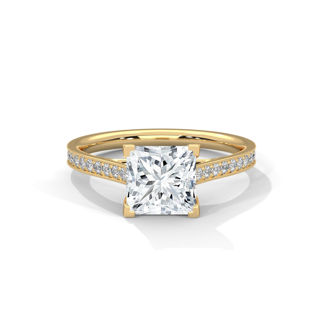 Brilliance 1.5 CT Princess-Cut Lab Grown Diamond Pave Ring | 1.74 CTW