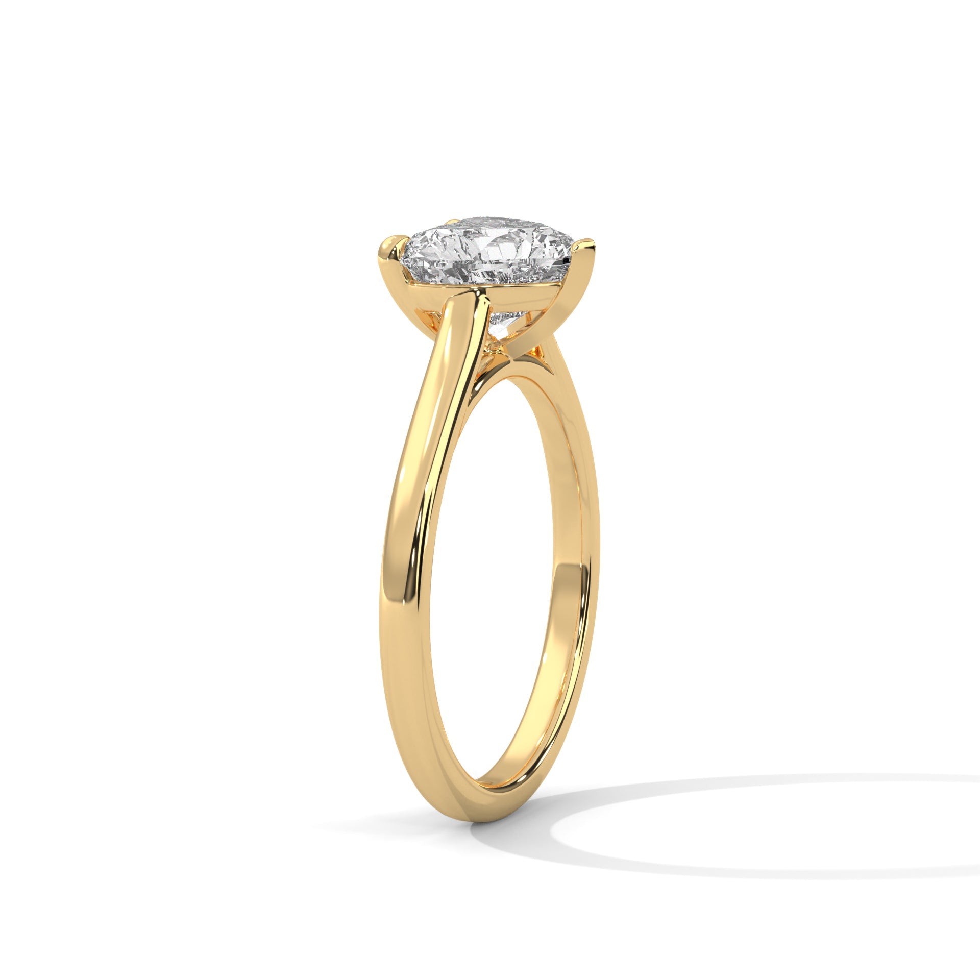 Lovely 3CT Heart Lab-Grown Diamond Solitaire Ring | E VS1