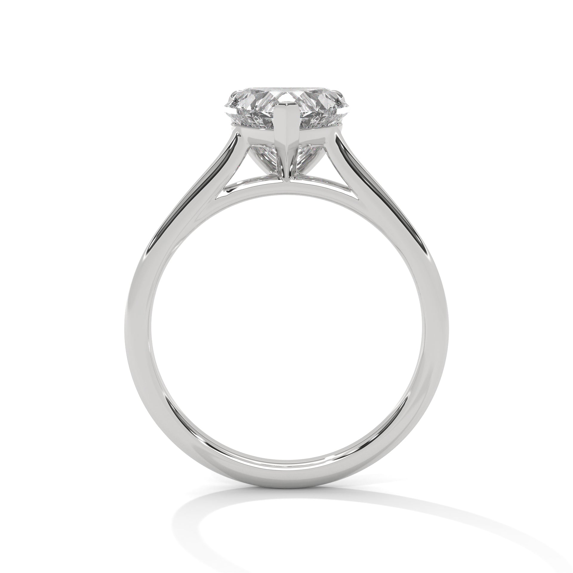 Lovely 3CT Heart Lab-Grown Diamond Solitaire Ring | E VS1