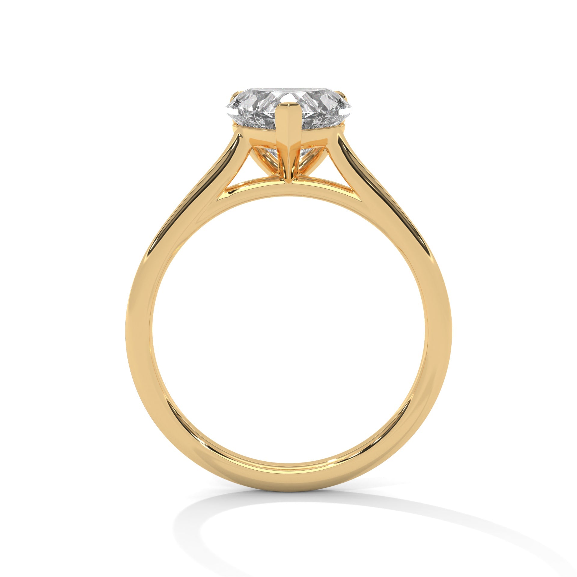 Lovely 3CT Heart Lab-Grown Diamond Solitaire Ring | E VS1