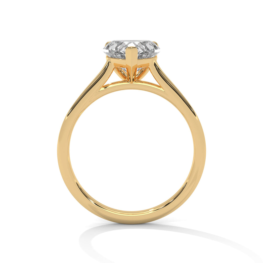 Lovely 3CT Heart Lab-Grown Diamond Solitaire Ring | E VS1