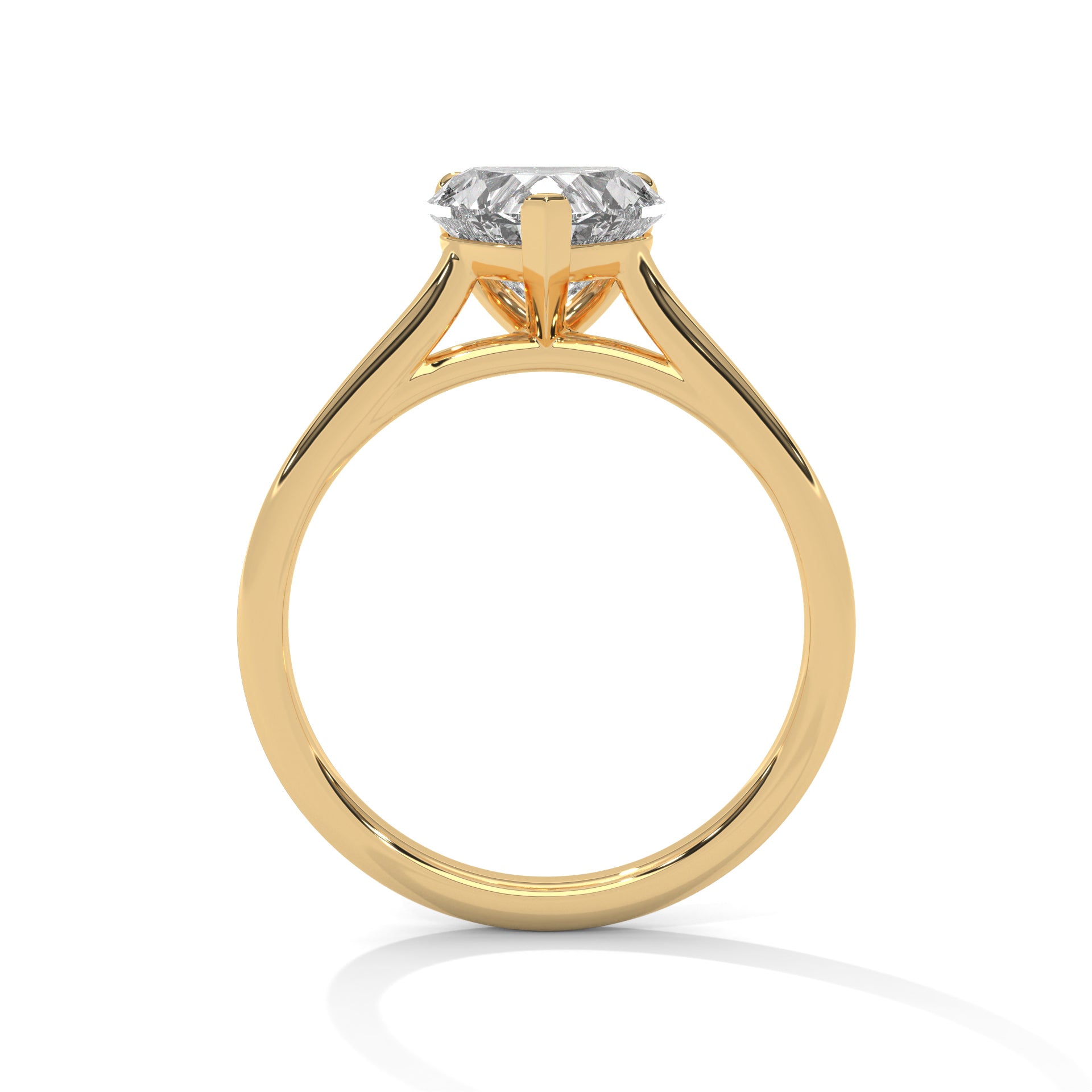 Heart-Cut Solitaire Engagement Ring with 2ct Lab-Grown Diamond (F VS)