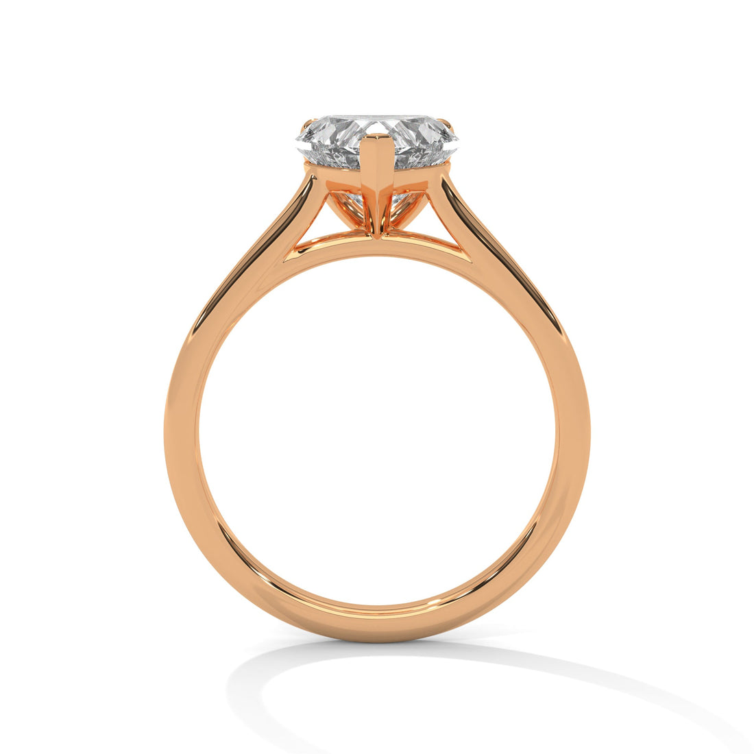 Lovely 3CT Heart Lab-Grown Diamond Solitaire Ring | E VS1