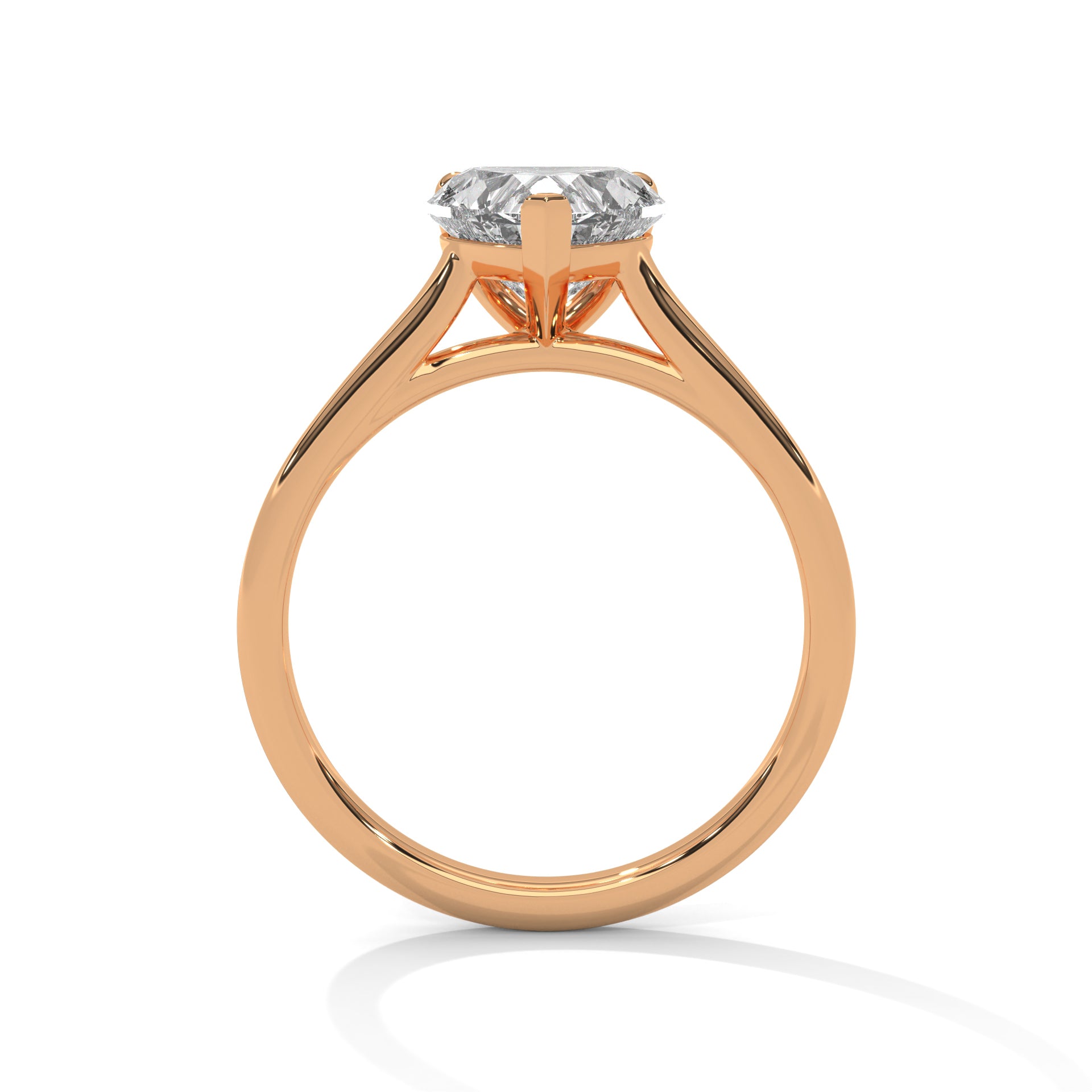 Heart-Cut Solitaire Engagement Ring with 2ct Lab-Grown Diamond (F VS)