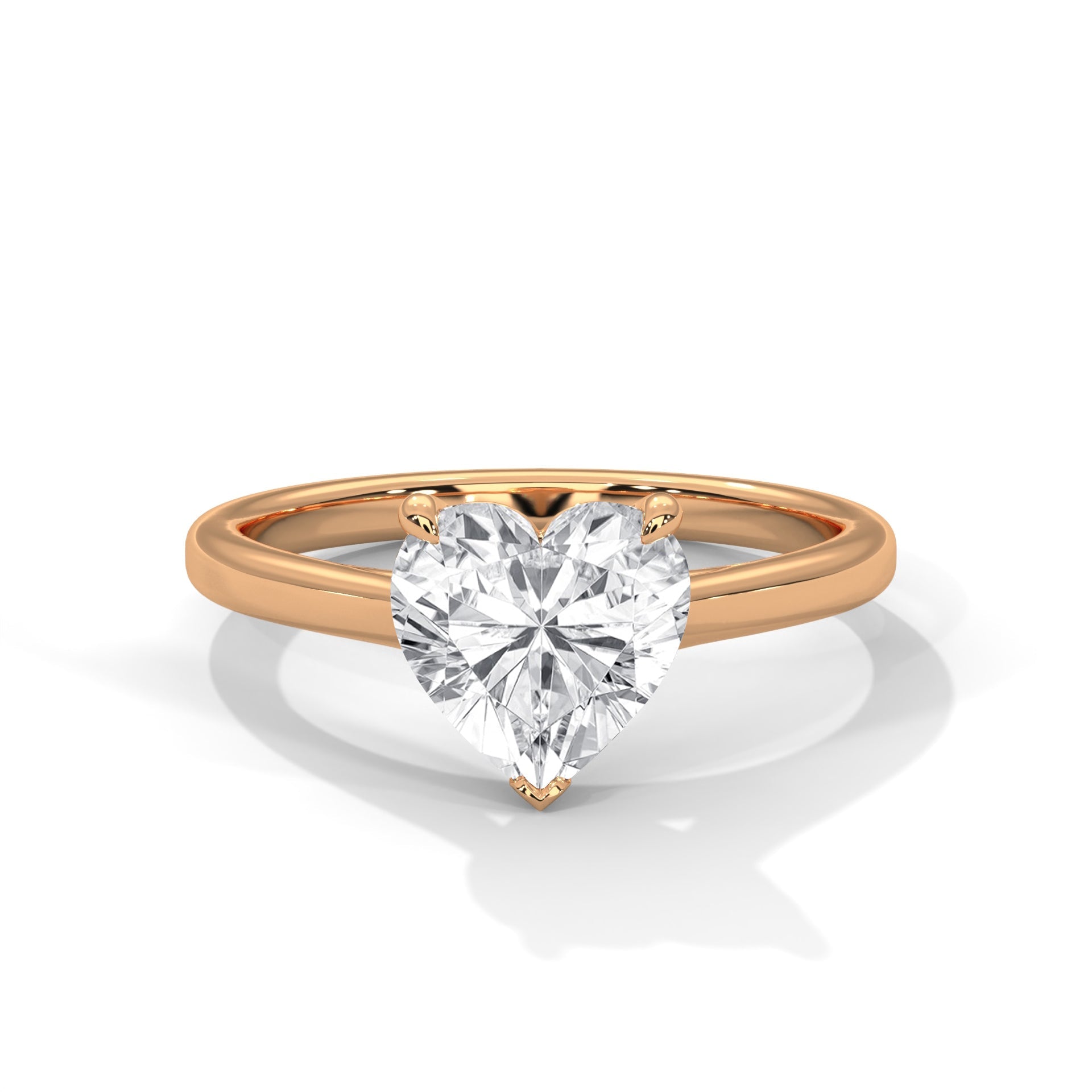 Lovely 3CT Heart Lab-Grown Diamond Solitaire Ring | E VS1