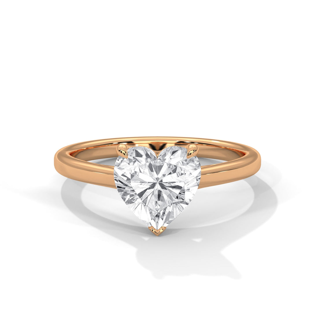 Lovely 3CT Heart Lab-Grown Diamond Solitaire Ring | E VS1