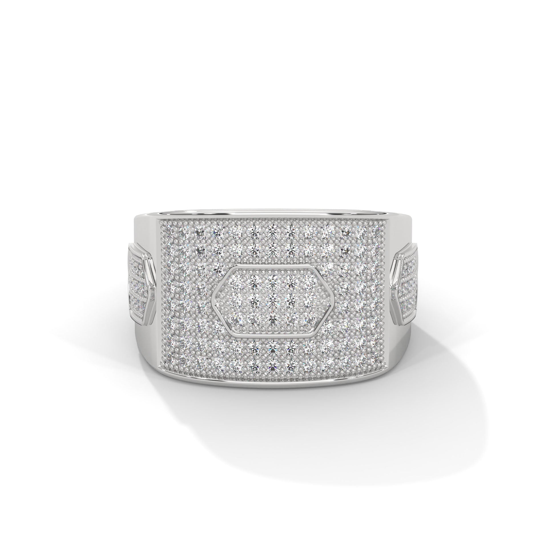 Majestic 1.34 CTW Round Lab-Grown Diamond Statement Men's Ring