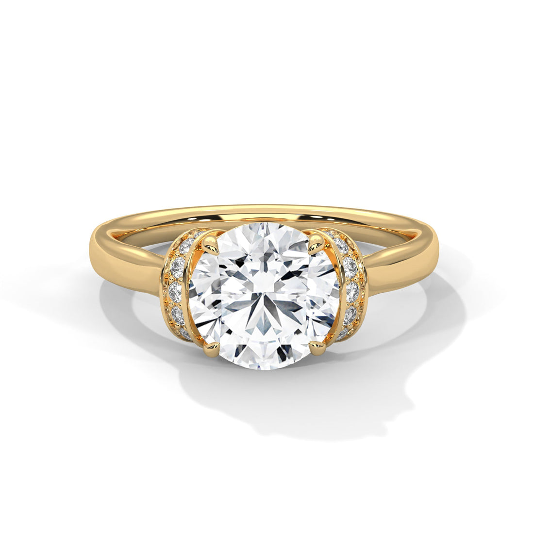 Graceful Embrace 1CT Round Lab-Grown Diamond Engagement Ring | 1.11 CTW