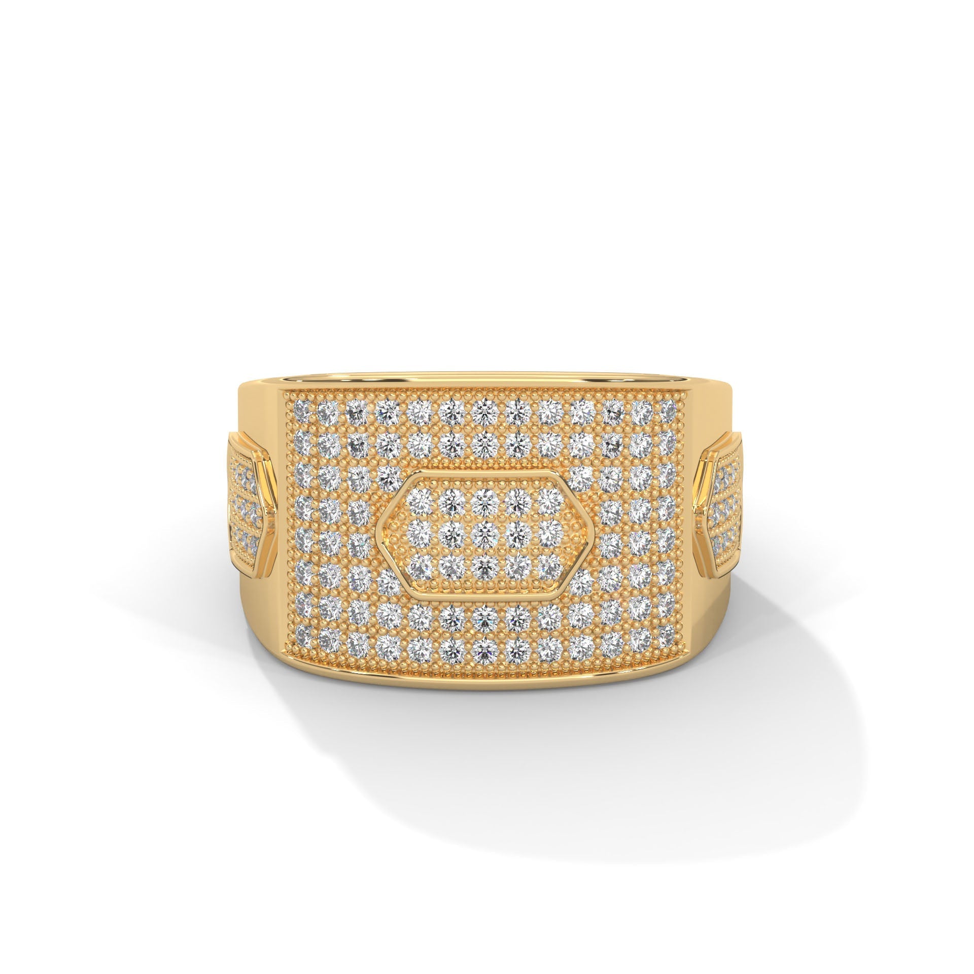 Majestic 1.34 CTW Round Lab-Grown Diamond Statement Men's Ring