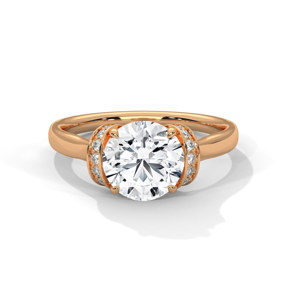 Graceful Embrace 1CT Round Lab-Grown Diamond Engagement Ring | 1.11 CTW