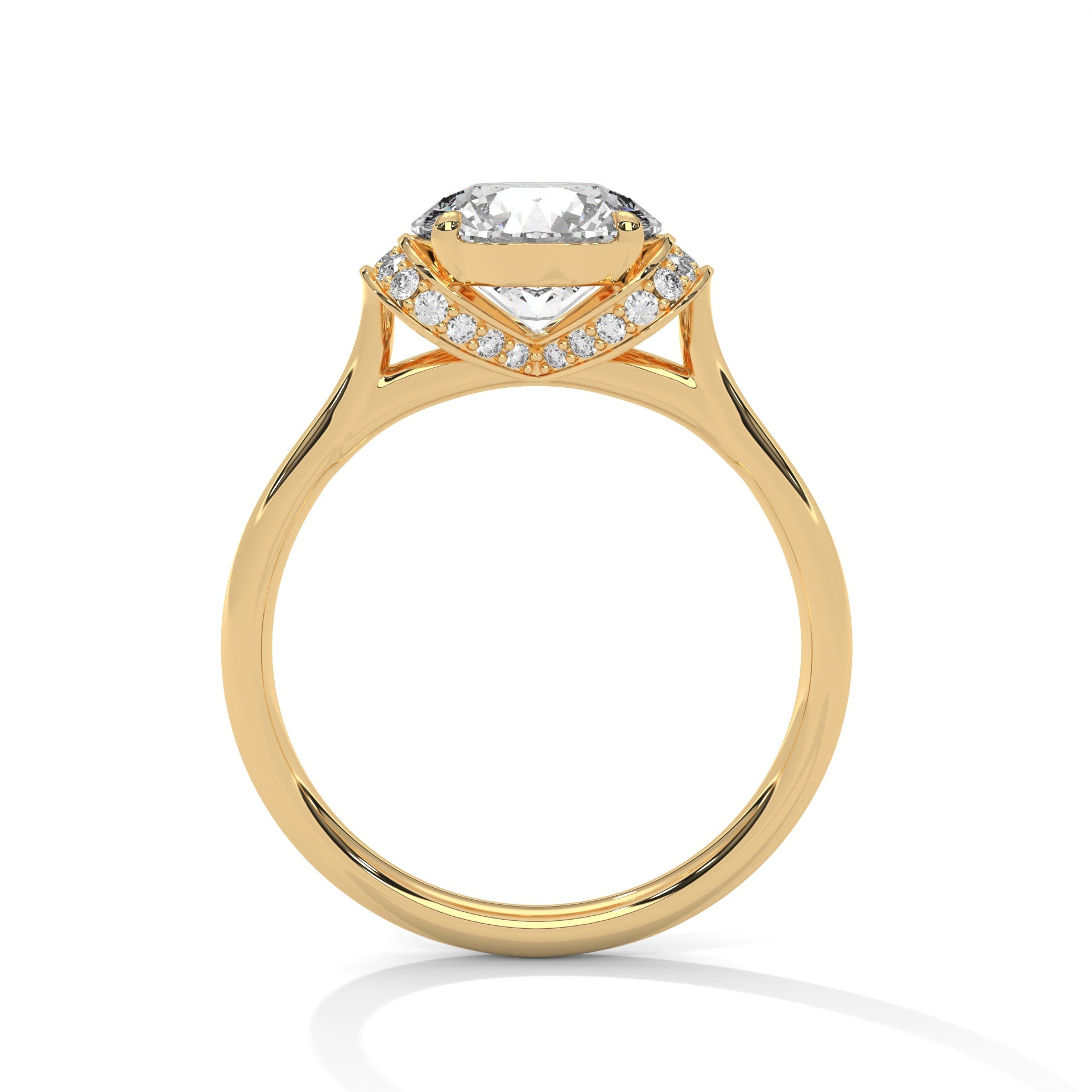 Graceful Embrace 1CT Round Lab-Grown Diamond Engagement Ring | 1.11 CTW