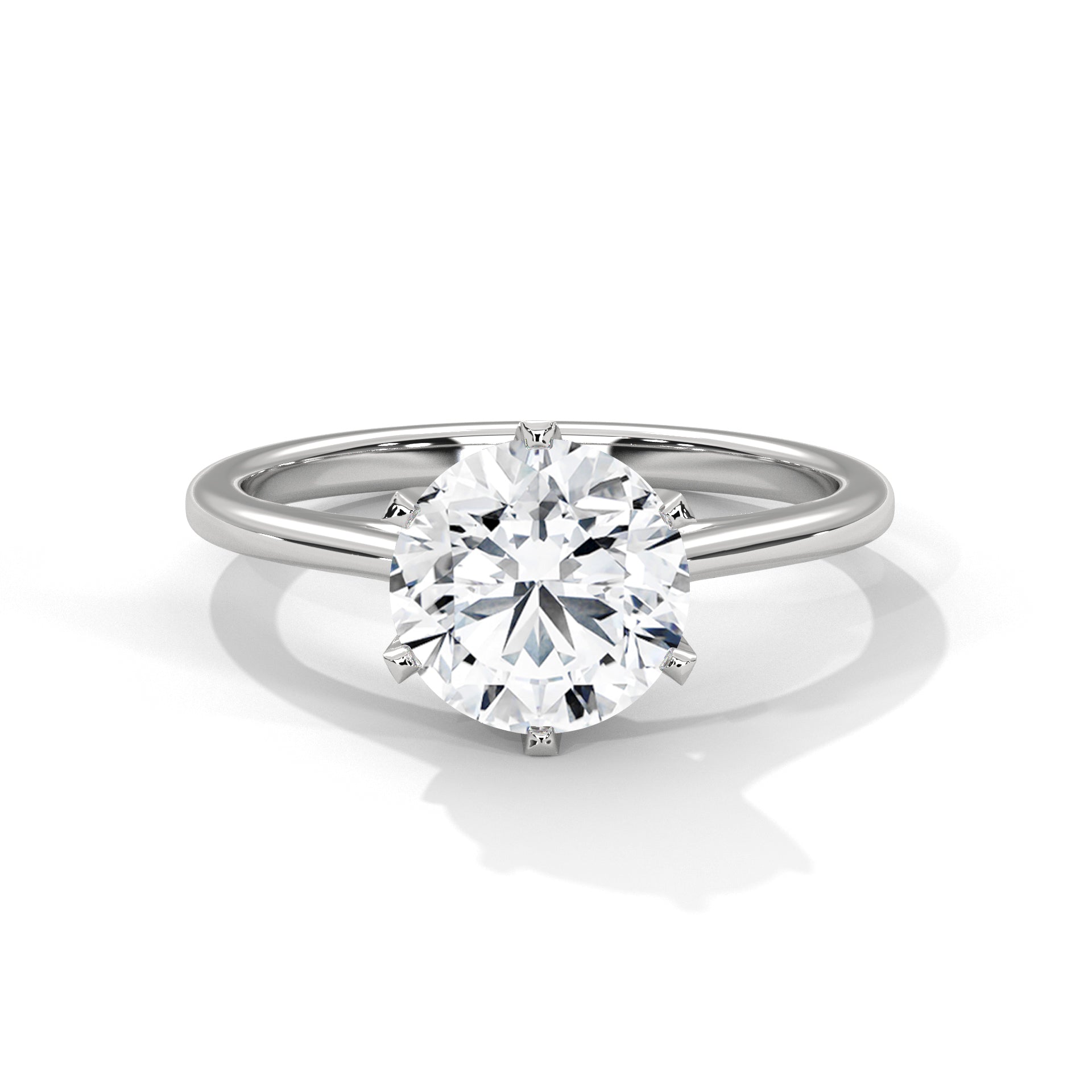 Elegant 4-Prong Round-Cut Lab Grown Diamond Engagement Ring | 1 CTW