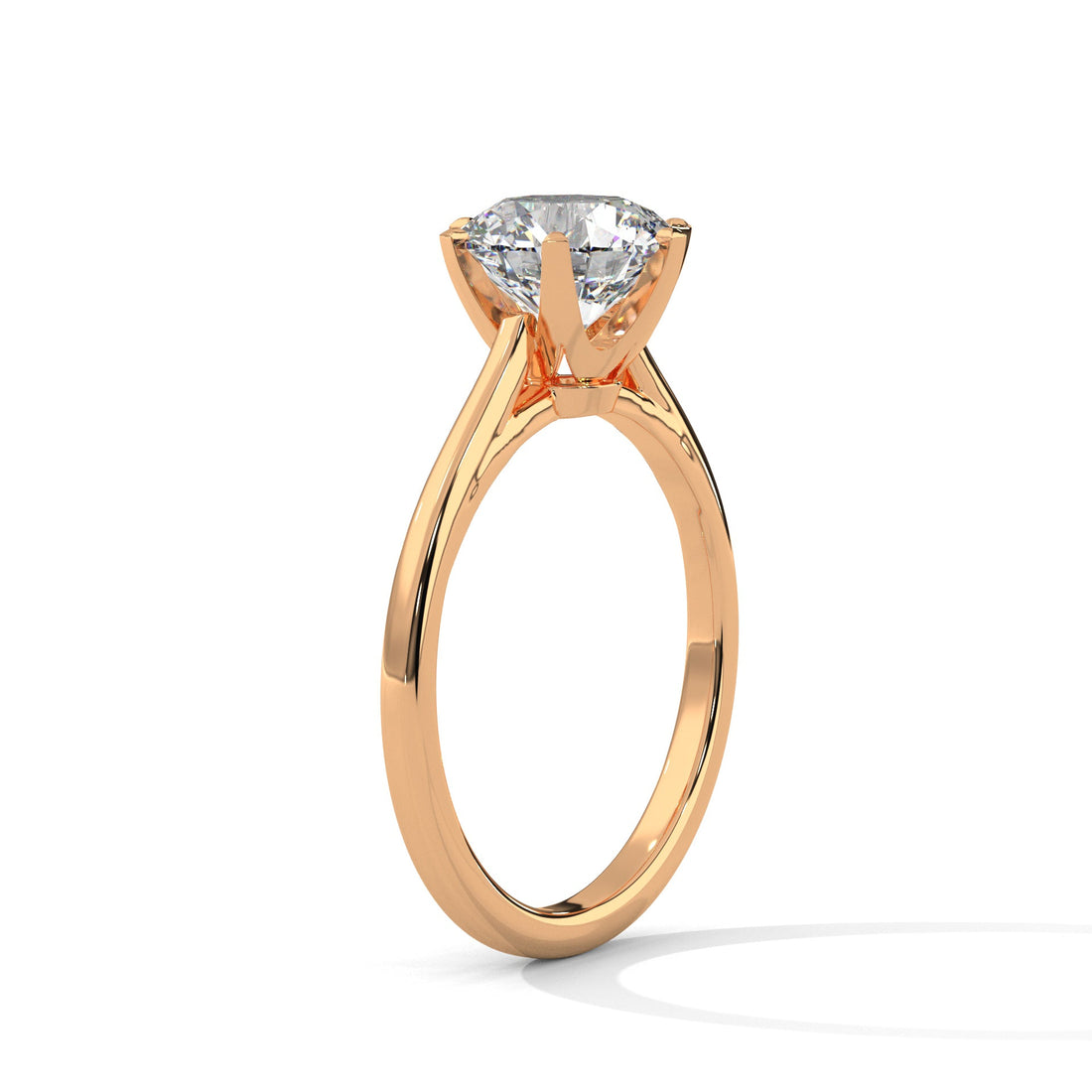 Elegant 4-Prong Round-Cut Lab Grown Diamond Engagement Ring | 1 CTW