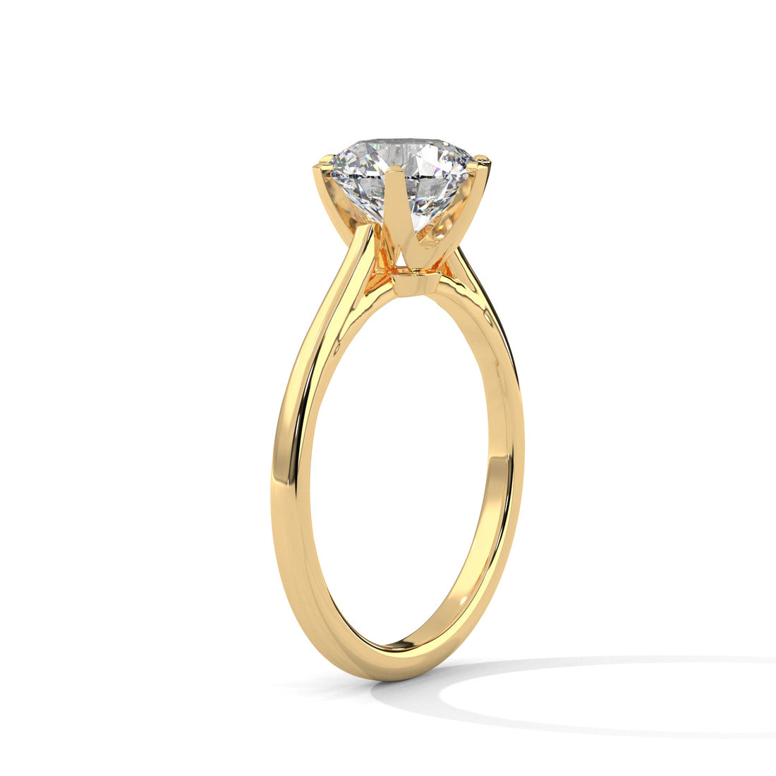 Elegant 4-Prong Round-Cut Lab Grown Diamond Engagement Ring | 1 CTW