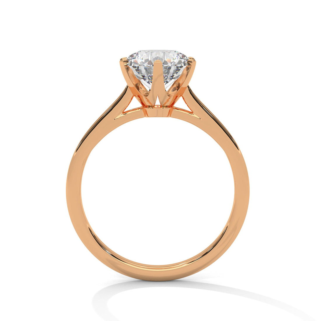 Elegant 4-Prong Round-Cut Lab Grown Diamond Engagement Ring | 1 CTW