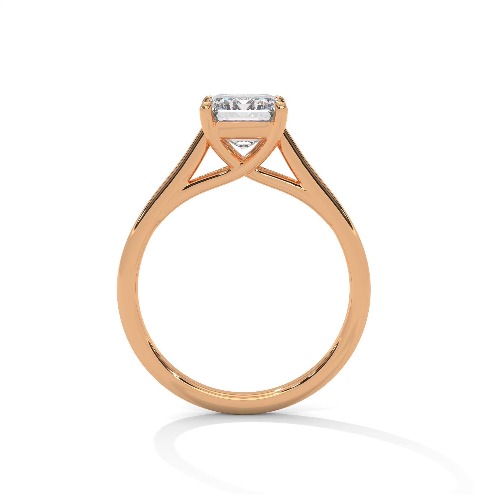 Radiant Charm 1.5 CT Radiant-Cut Lab Grown Diamond Solitaire Ring | F-VS1