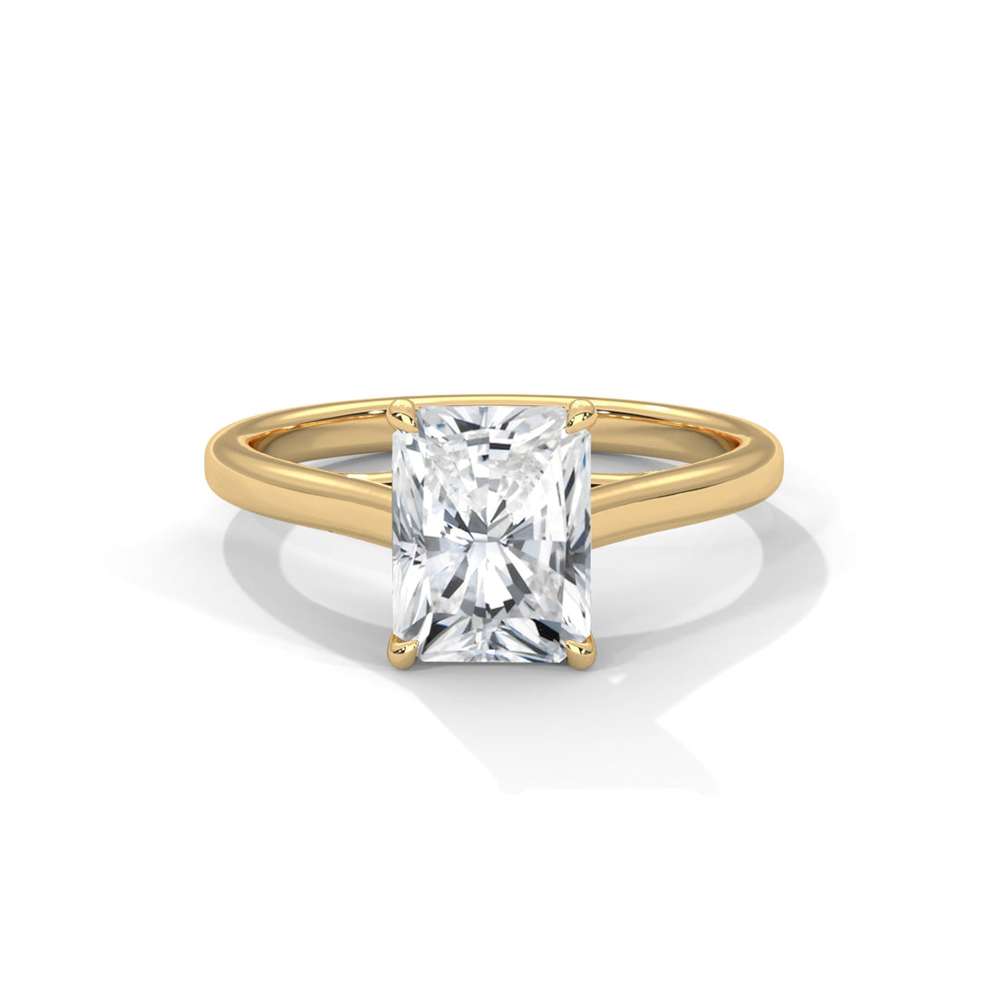 Radiant Charm 1.5 CT Radiant-Cut Lab Grown Diamond Solitaire Ring | F-VS1