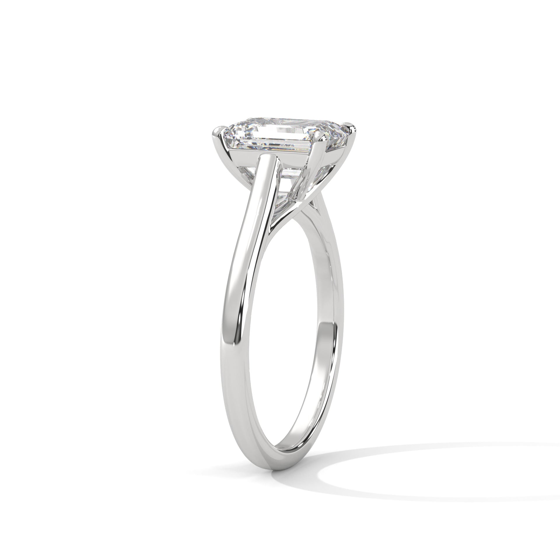 Radiant Charm 1.5 CT Radiant-Cut Lab Grown Diamond Solitaire Ring | F-VS1