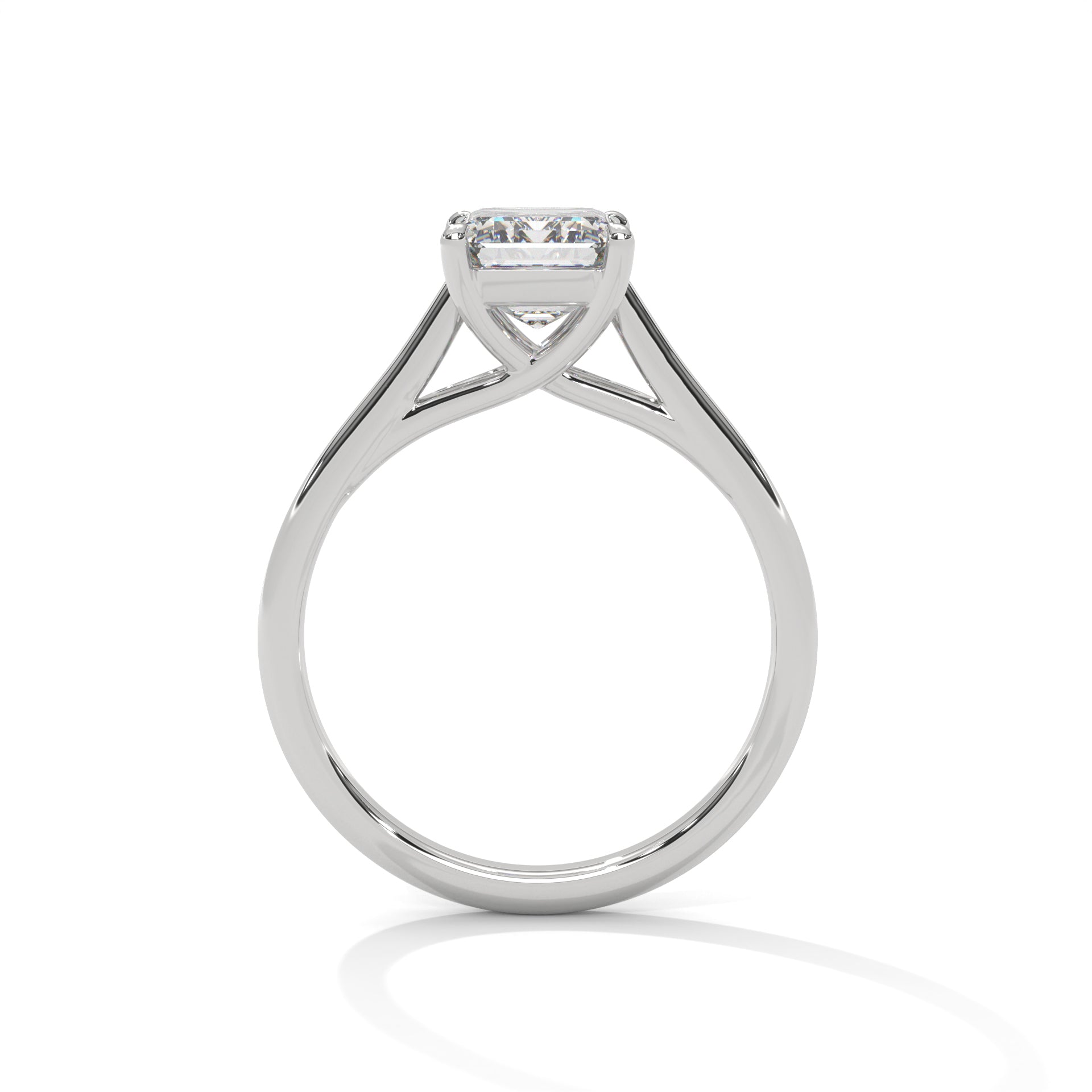 Radiant Charm 1.5 CT Radiant-Cut Lab Grown Diamond Solitaire Ring | F-VS1