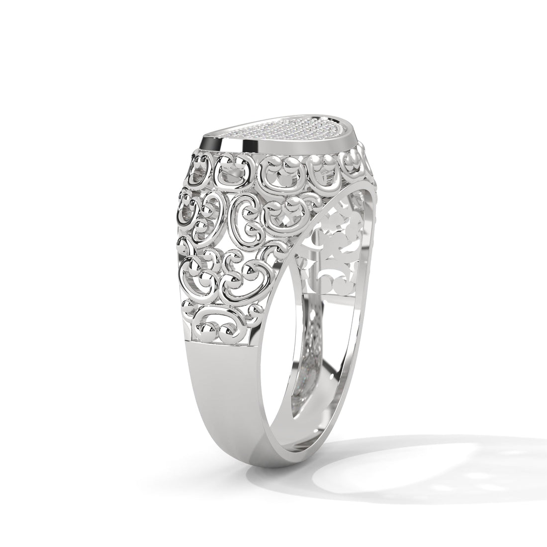 Elysian 0.31 CTW Round Lab-Grown Diamond Filigree Men's Ring