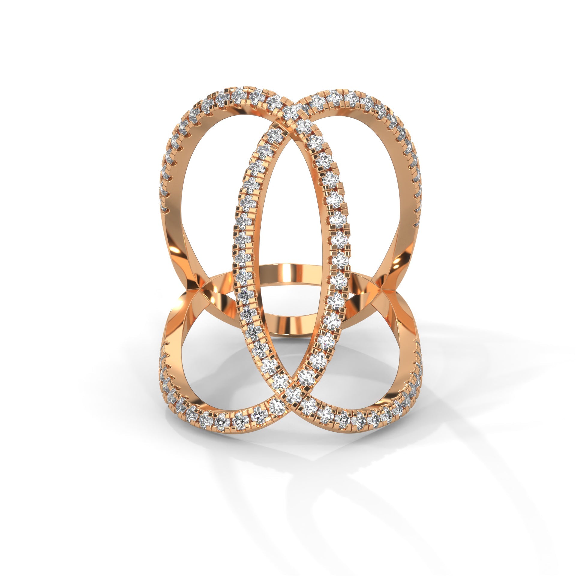 InfinityLuxe 0.49 CTW Lab-Grown Diamond Crossover Ring | 14K & 18K Gold