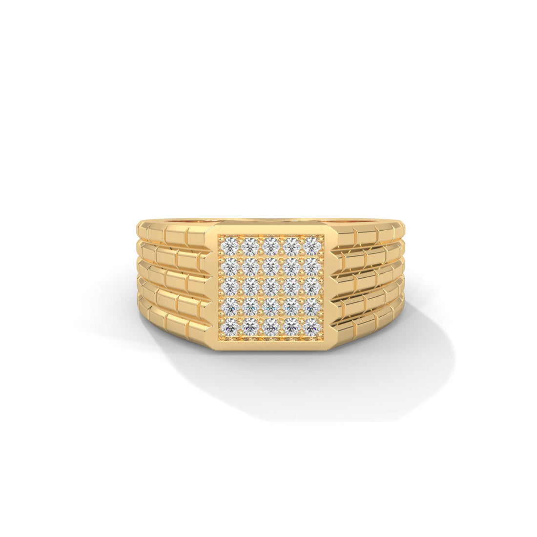 Titan 0.35 CTW Round Lab-Grown Diamond Grid Men's Ring