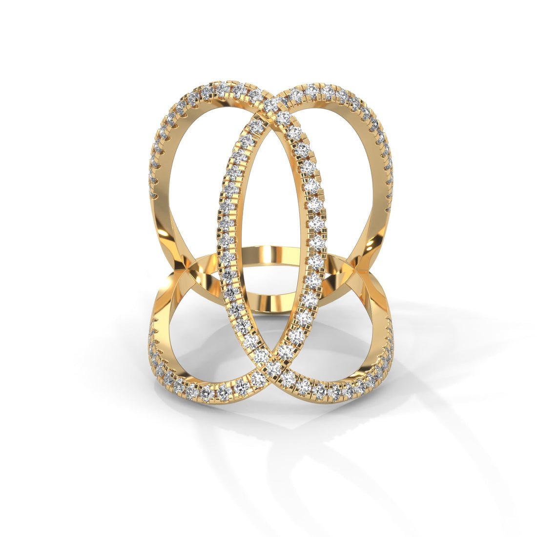 InfinityLuxe 0.49 CTW Lab-Grown Diamond Crossover Ring | 14K & 18K Gold