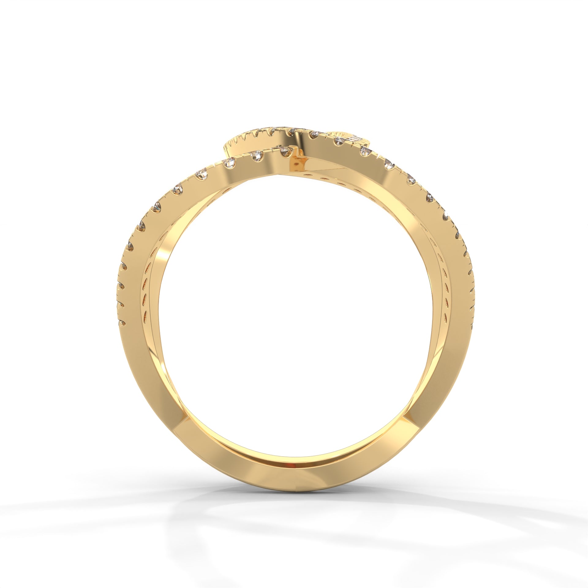 InfinityLuxe 0.49 CTW Lab-Grown Diamond Crossover Ring | 14K & 18K Gold