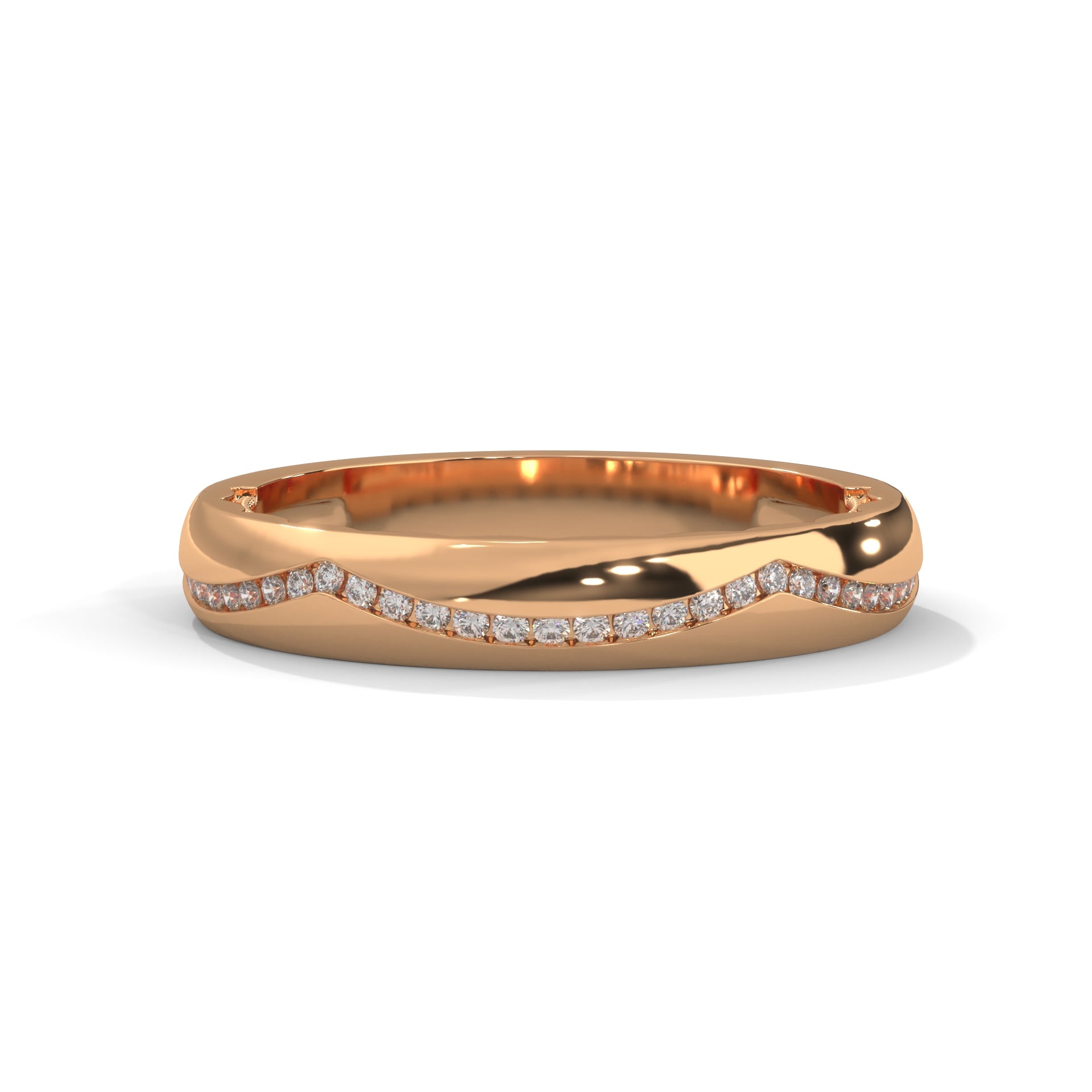 The Sinuous Shine 0.16 CTW Round-Cut Diamond Ladies' Ring | 14K/18K Gold