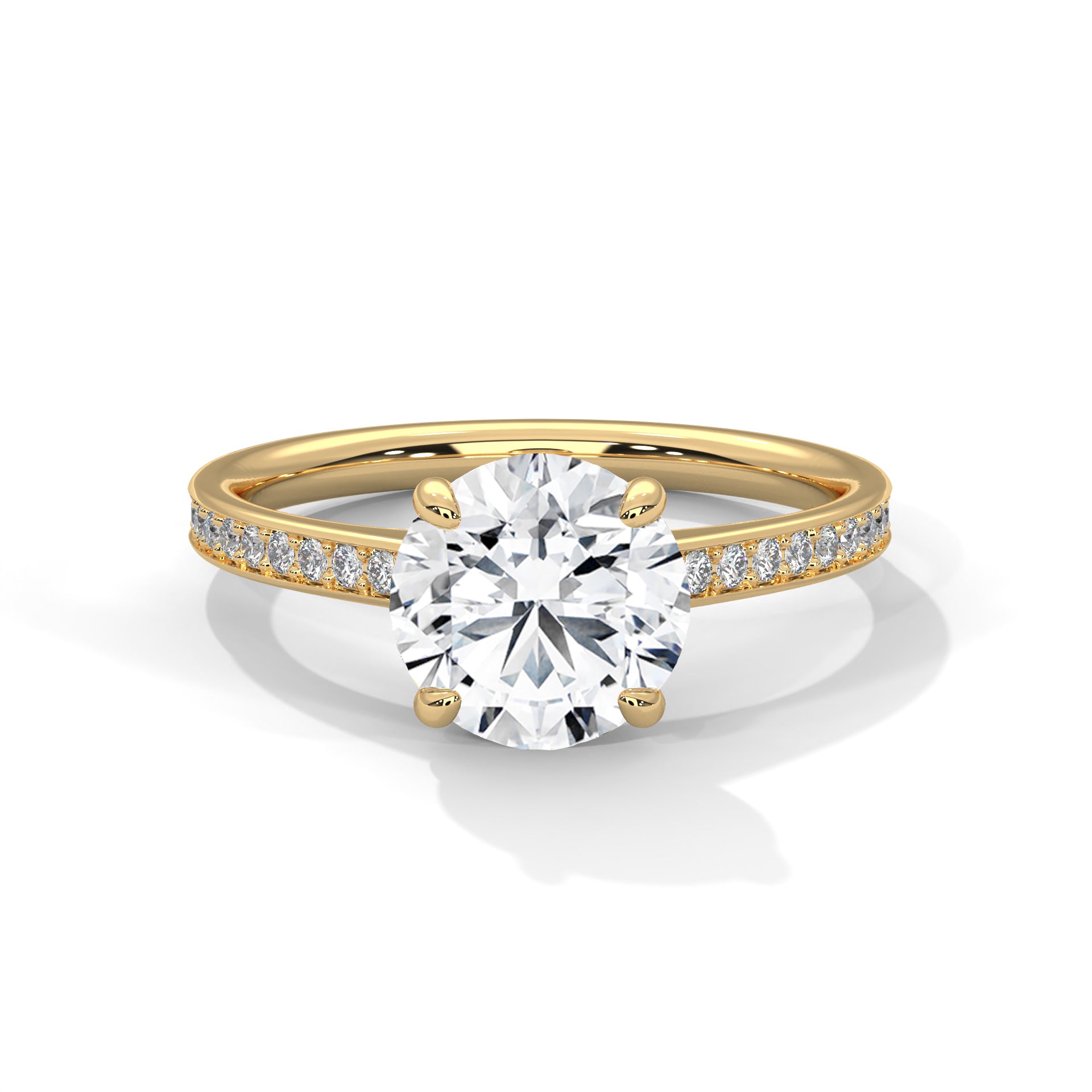 Luminous Charm 2CT Round Lab-Grown Diamond Engagement Ring | 2.21 CTW