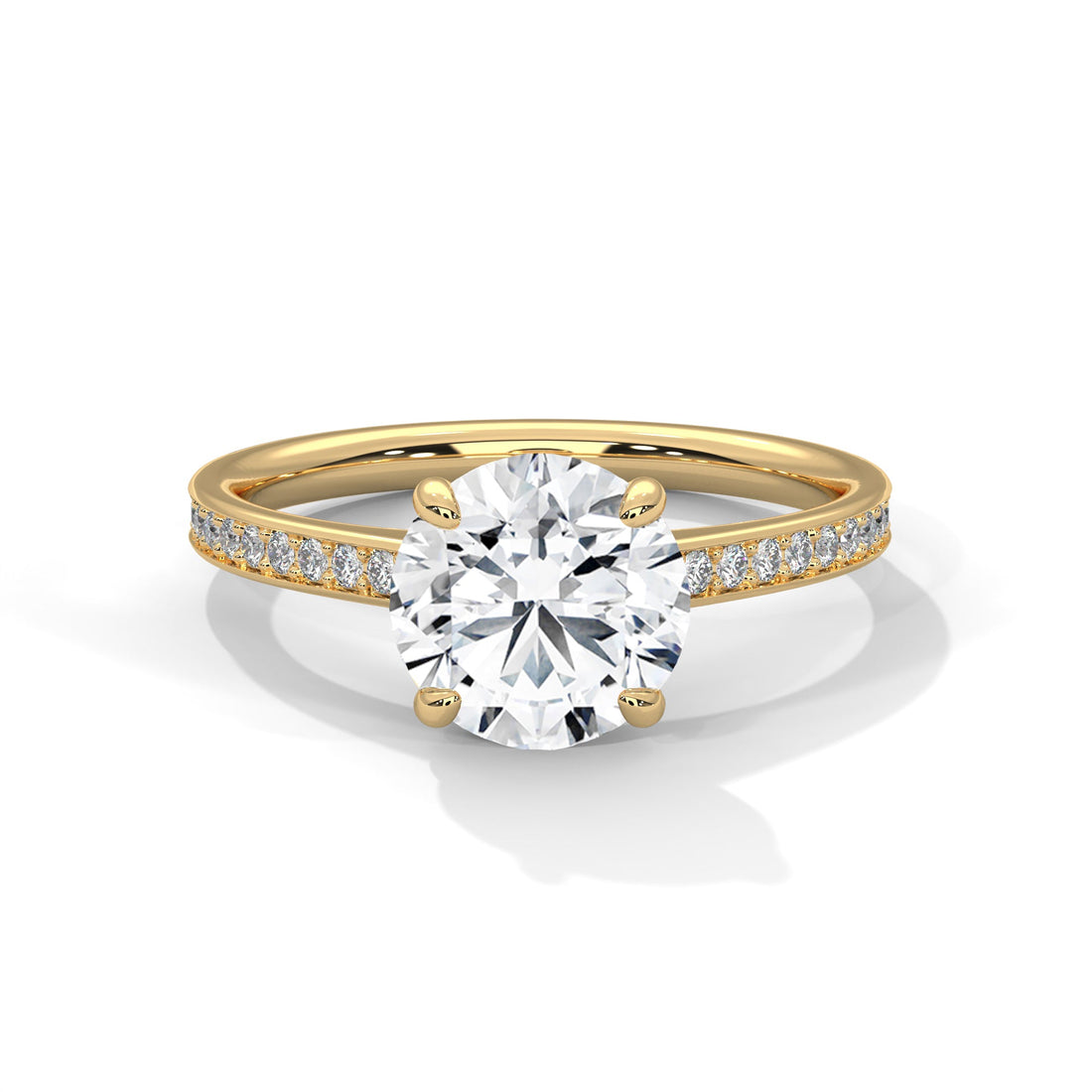 Luminous Charm 2CT Round Lab-Grown Diamond Engagement Ring | 2.21 CTW
