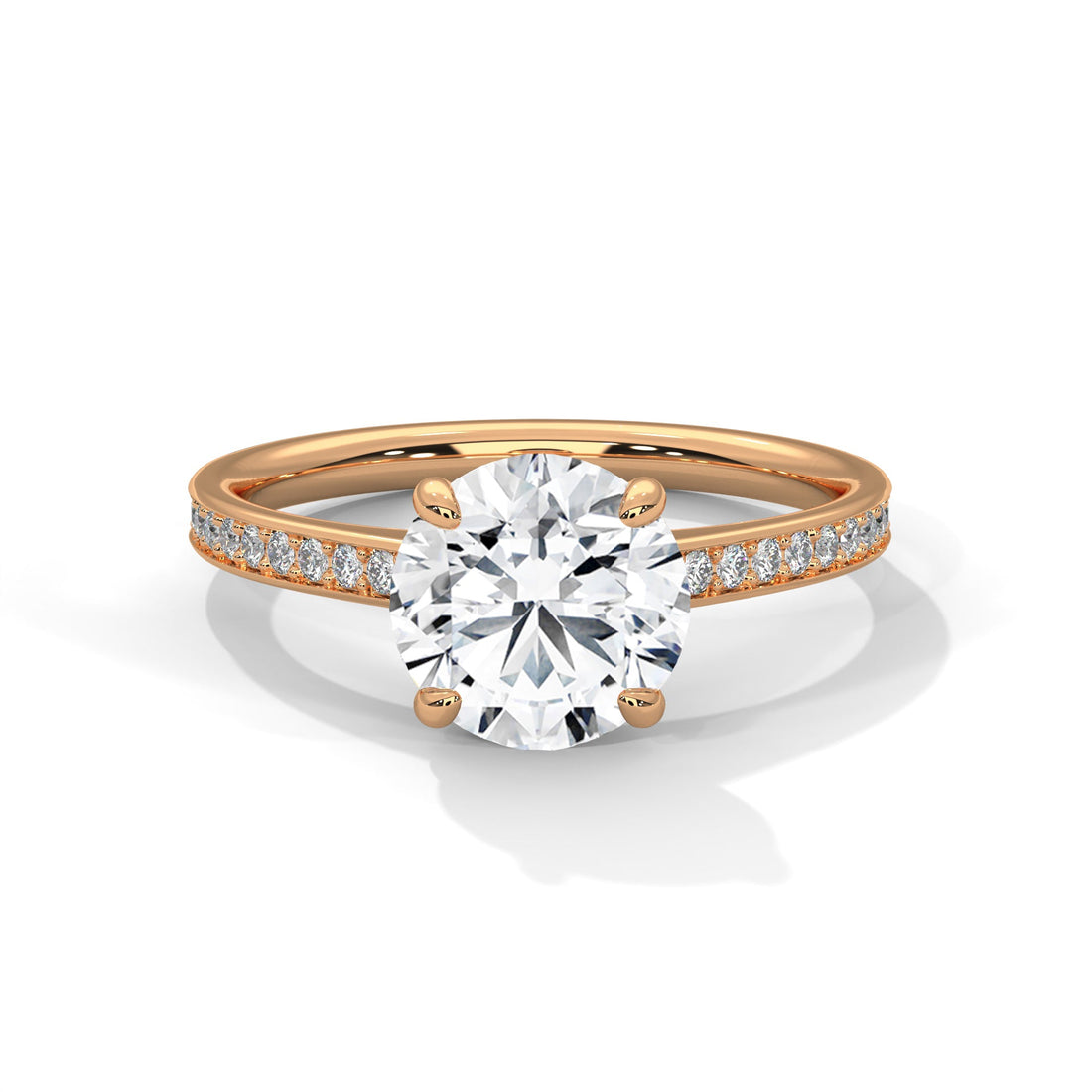 Luminous Charm 2CT Round Lab-Grown Diamond Engagement Ring | 2.21 CTW