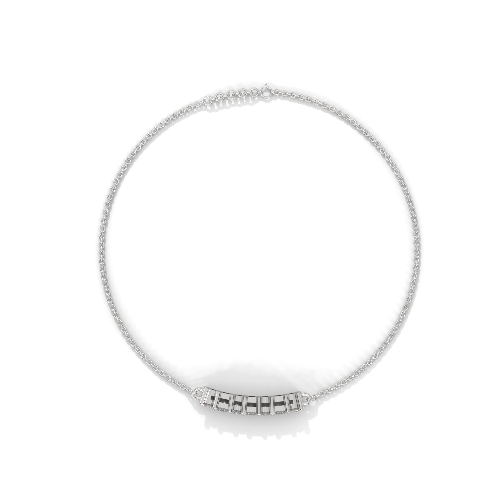 EternaGlow Princess-Cut Lab-Grown Diamond Gold Chain Bracelet | 0.28 CTW