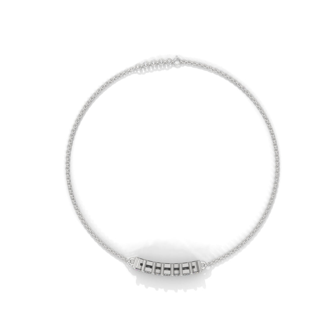 EternaGlow Princess-Cut Lab-Grown Diamond Gold Chain Bracelet | 0.28 CTW