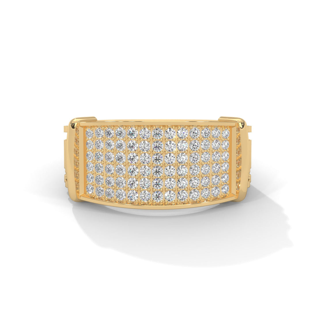 Dominion 0.84 CTW Round Lab-Grown Diamond Rectangular Men's Ring