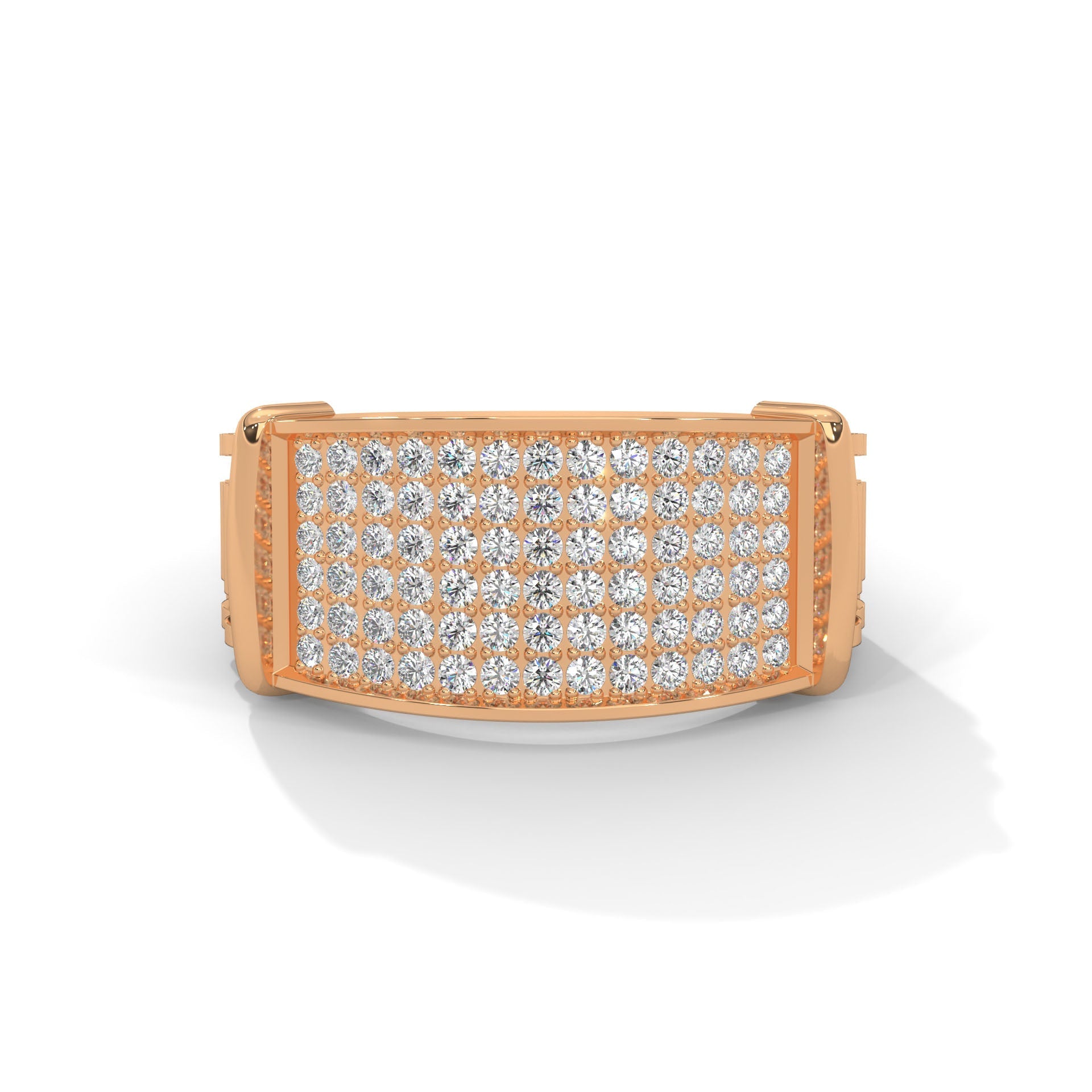 Dominion 0.84 CTW Round Lab-Grown Diamond Rectangular Men's Ring