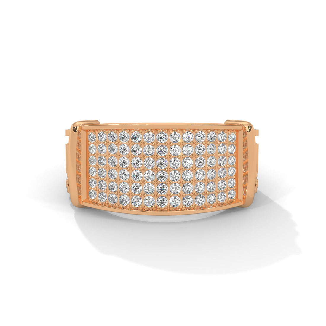 Dominion 0.84 CTW Round Lab-Grown Diamond Rectangular Men's Ring