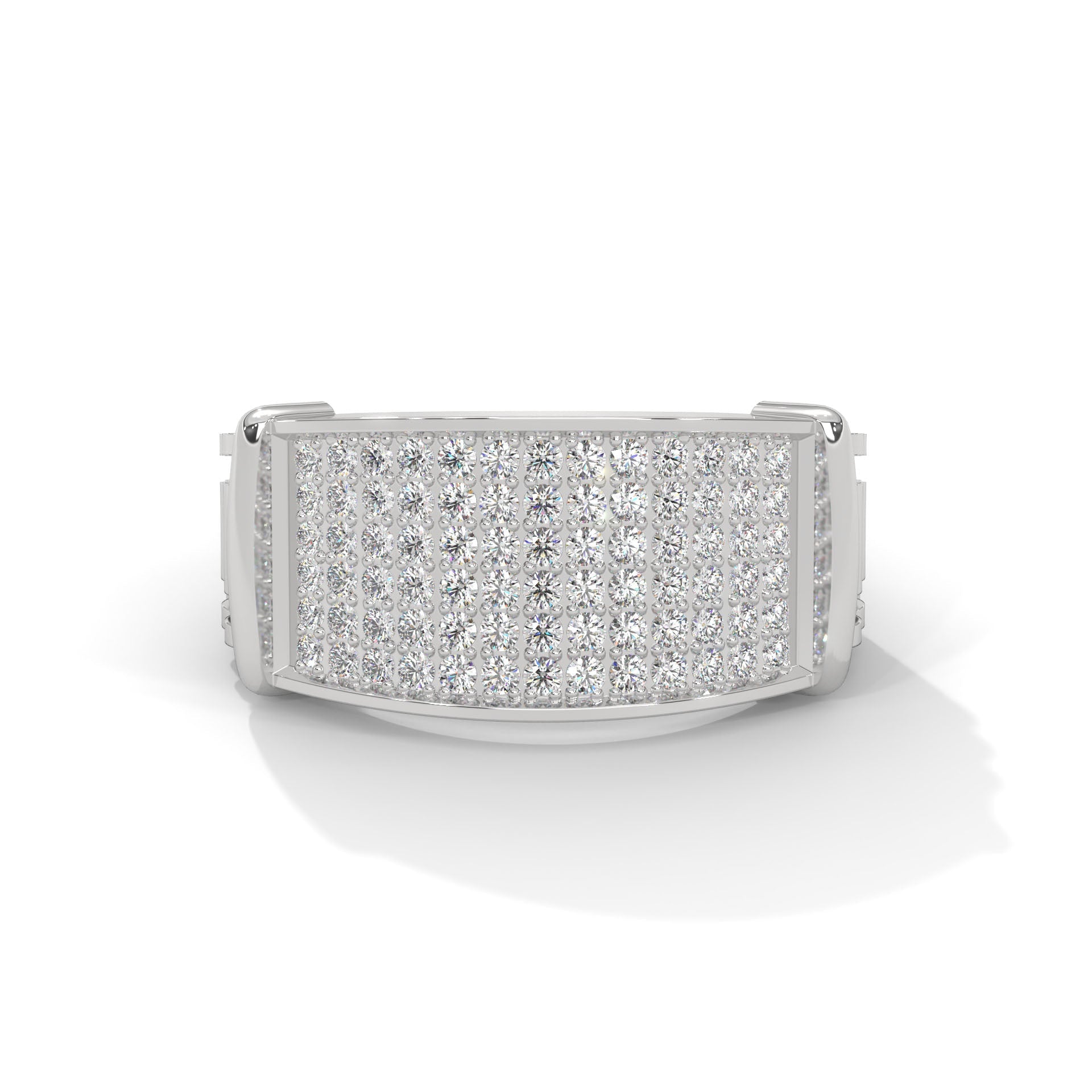 Dominion 0.84 CTW Round Lab-Grown Diamond Rectangular Men's Ring