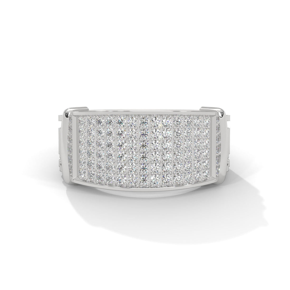 Dominion 0.84 CTW Round Lab-Grown Diamond Rectangular Men's Ring