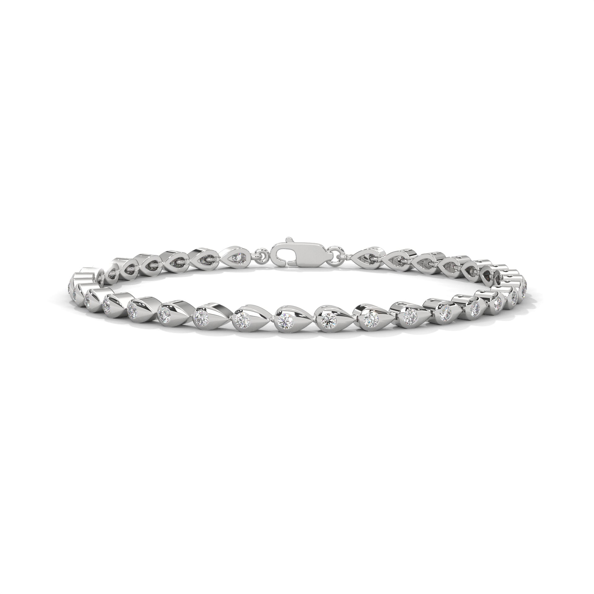 InfinityGlow Round-Cut Lab-Grown Diamond Gold Bracelet | 1.19 CTW