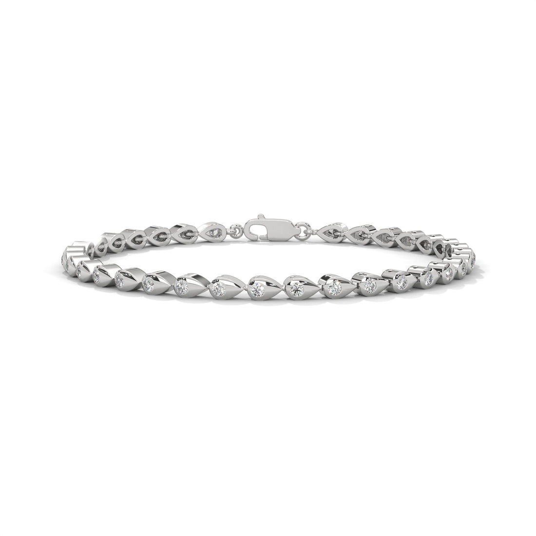 InfinityGlow Round-Cut Lab-Grown Diamond Gold Bracelet | 1.19 CTW