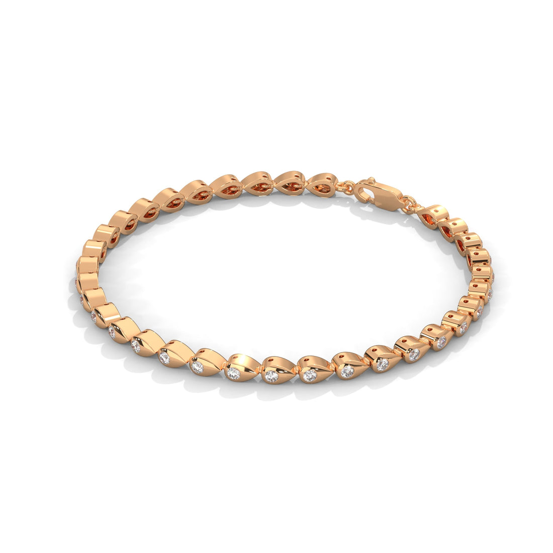 InfinityGlow Round-Cut Lab-Grown Diamond Gold Bracelet | 1.19 CTW