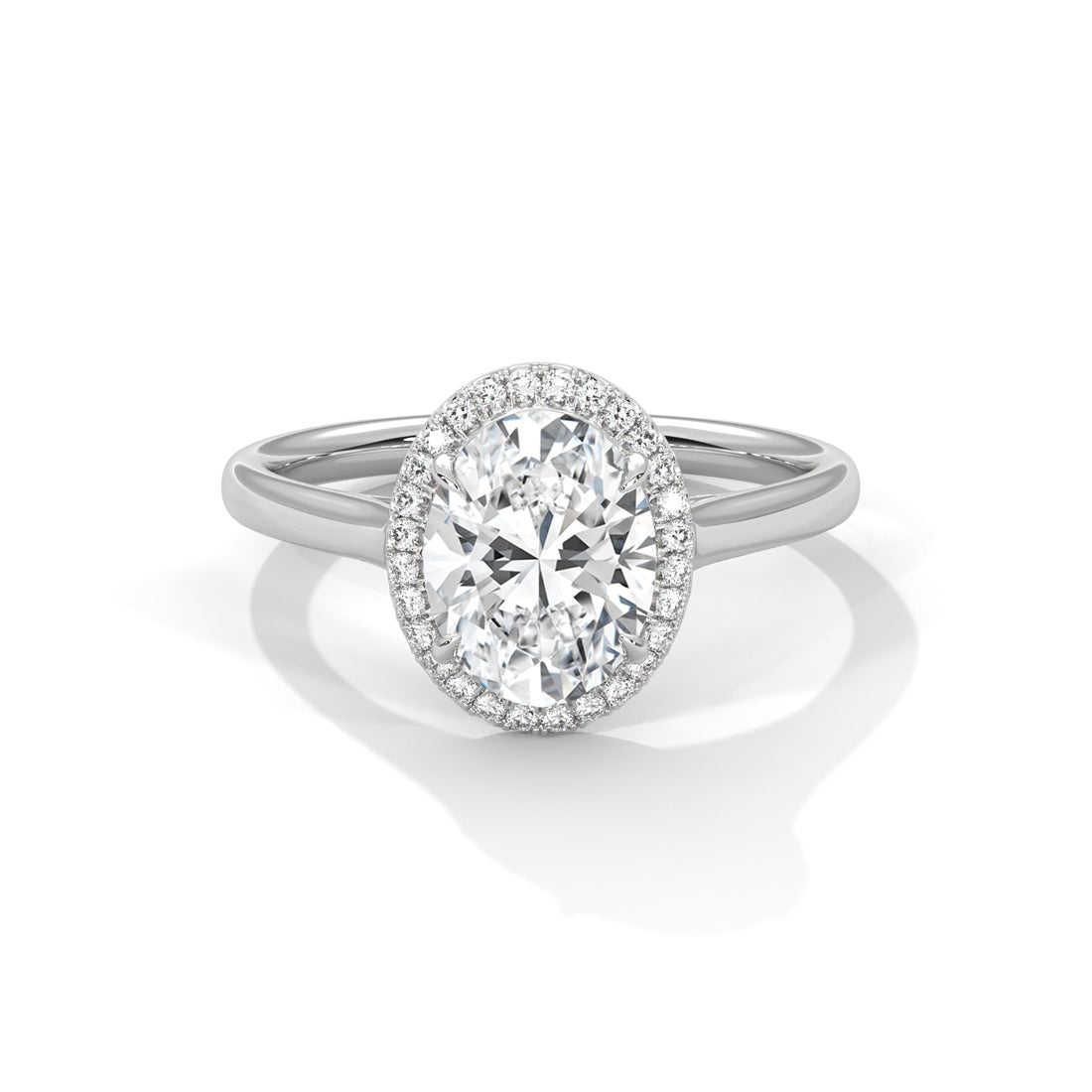 Delphine 3ct Oval Lab-Grown Diamond Halo Engagement Ring | 3.14 CTW