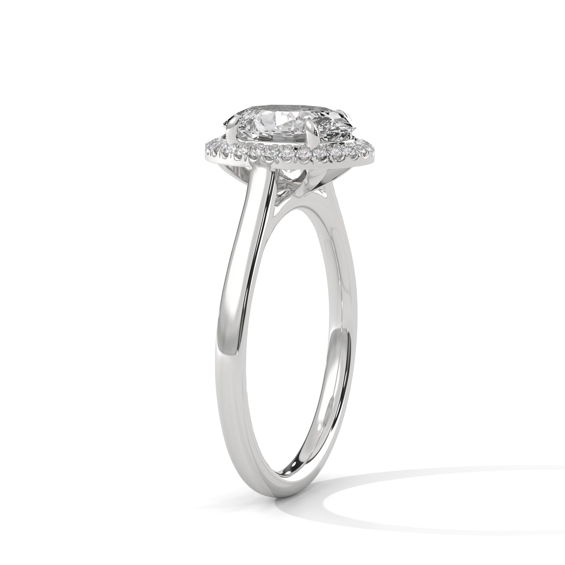 Celestial Halo 2.14 CTW Oval-Cut Diamond Engagement Ring | 14K & 18K Gold
