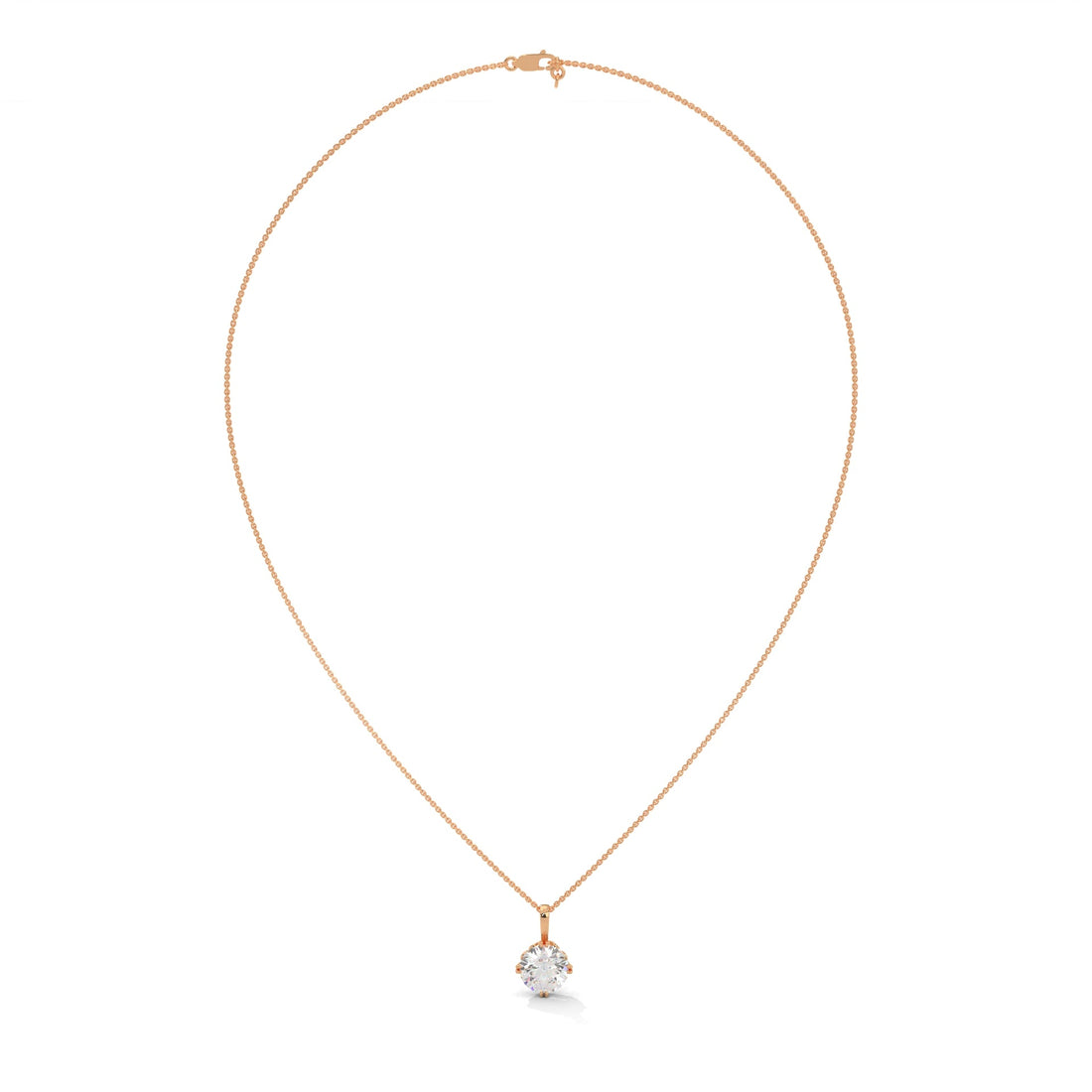 Round-Cut Diamond Pendant Necklace  2.75ct E-VS1 | 14K Gold | 16” & 18” Chain