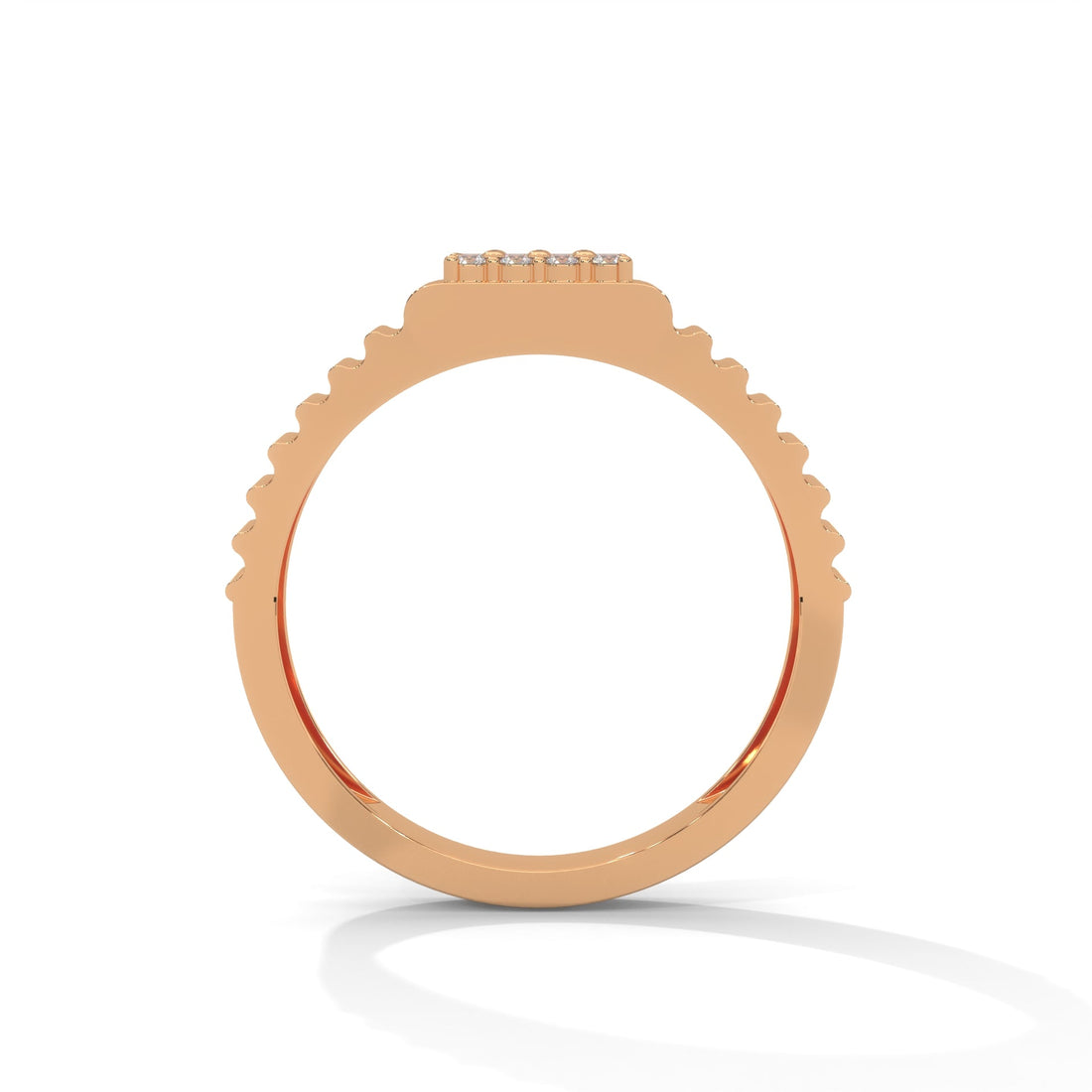 Vanguard 0.22 CTW Round Lab-Grown Diamond Textured Men's Ring