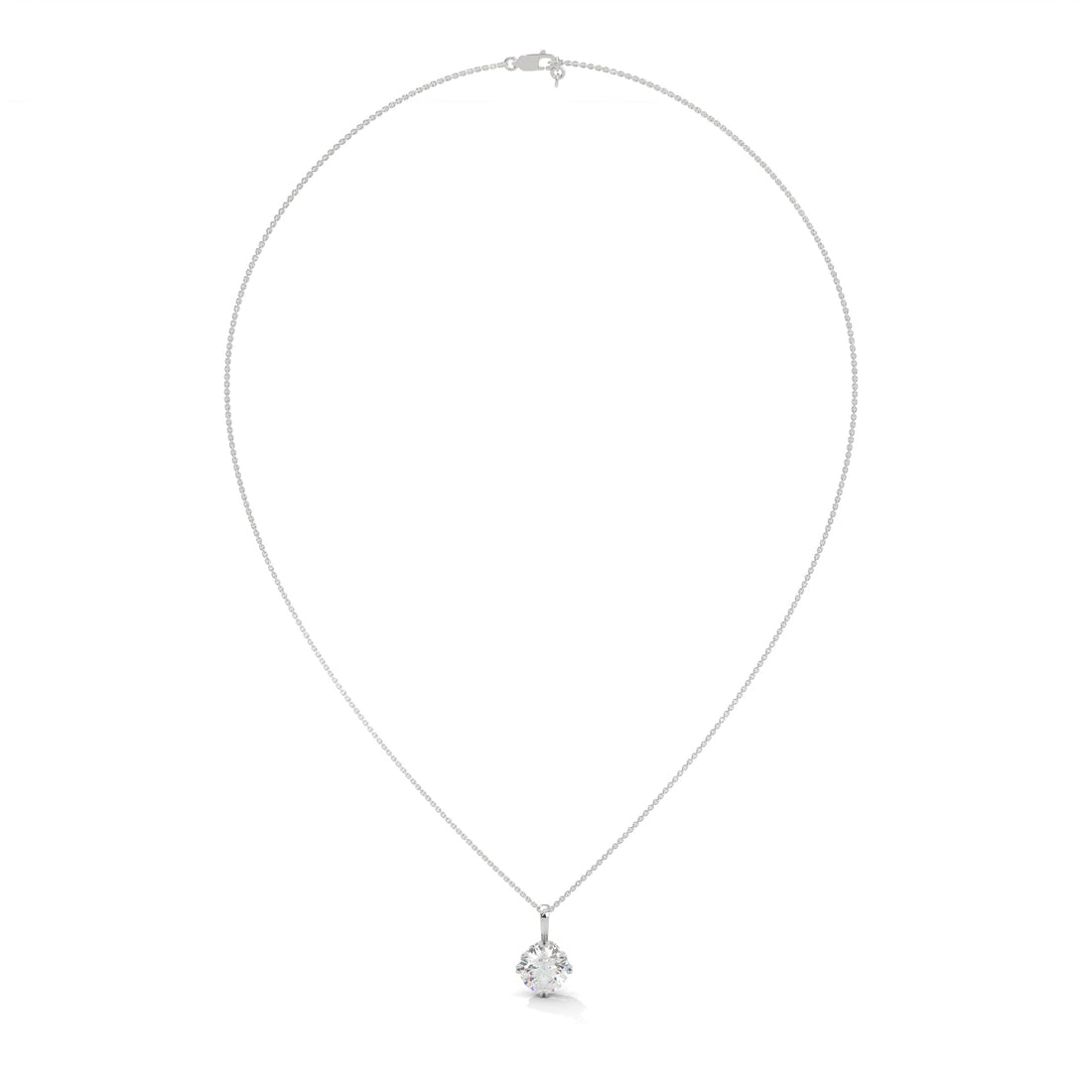 Round-Cut Diamond Pendant Necklace  2.75ct E-VS1 | 14K Gold | 16” & 18” Chain